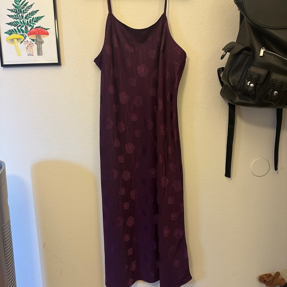 A New Day Deep Purple Floral Dress